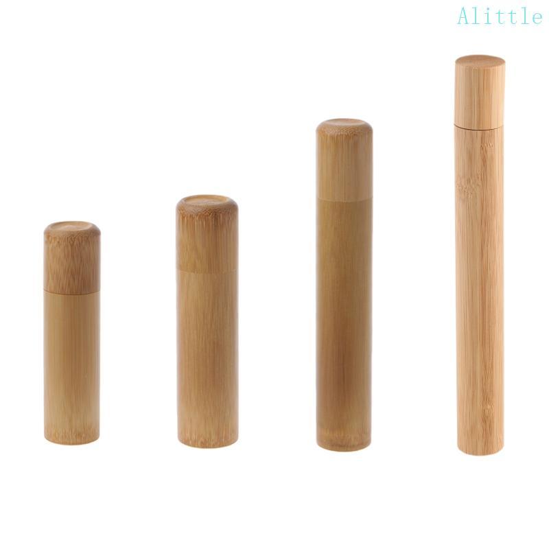 Alia Bamboo Tube Box Airtight Small Container Spices Storage Jar พร้อมฝาปิด 4 ขนาด