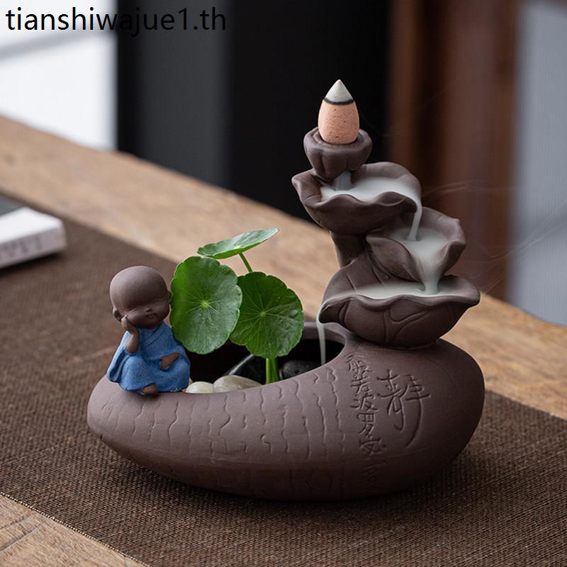 Yuxuan Zisha สามเณรน้อยธูปตกแต่งในครัวเรือนชาสัตว์เลี้ยง