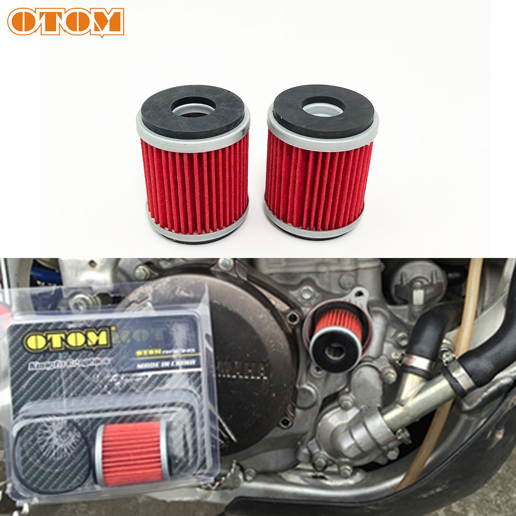LOTOM 2 Pcs ตัวกรองน้ำมันเครื่องยนต์รถจักรยานยนต์น้ำมันทำความสะอาดสำหรับ YAMAHA WR250F WR250R WR450F