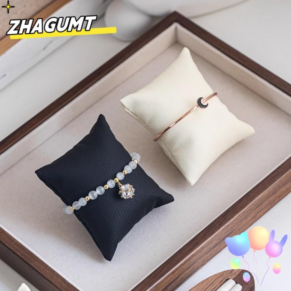 ZHAGUMT เครื่องประดับหมอน,กํามะหยี่/หนังนาฬิกาสร้อยข้อมือกําไลข้อมือผู้ถือเบาะ,แฟชั่นหมอนขนาดเล็ก Prop Display Organizer หมอนสําหรับเครื่องประดับการถ่ายภาพ