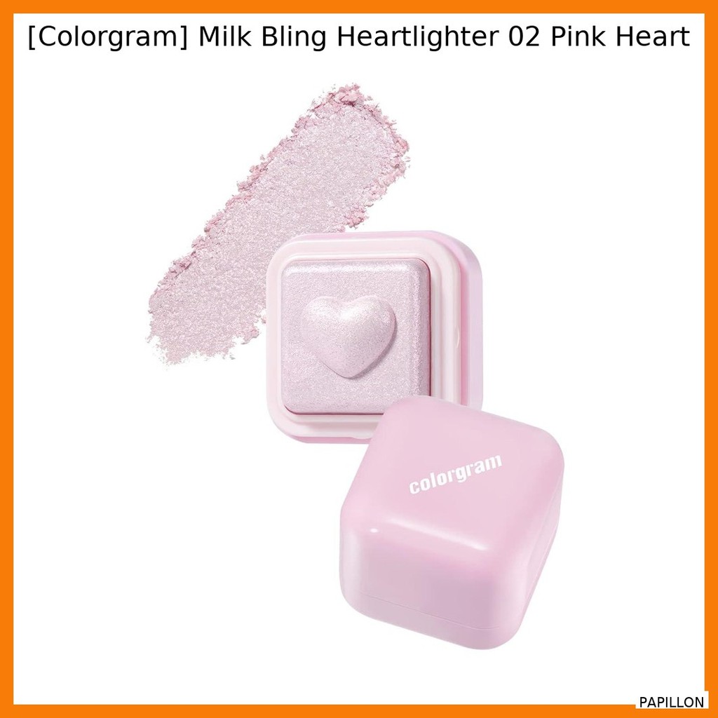 [Colorgram] Milk Bling Heartlighter 02 Pink Heart / Korean Highlighter / Radiant Glow / ของแท้ 100% 