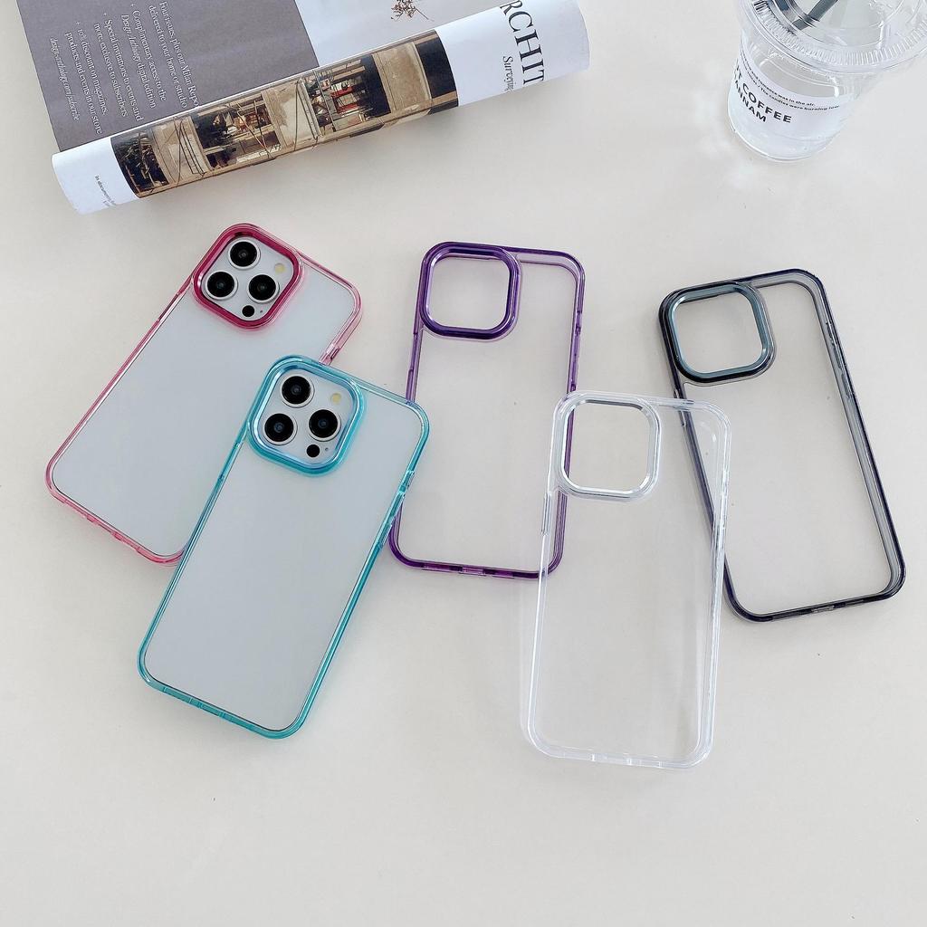 เหมาะสําหรับ iPhone 16 Pro Max ความโปร่งใสสูง iPhone 14 เคสโทรศัพท์รุ่นใหม่ iPhone 13 กันกระแทก iPho