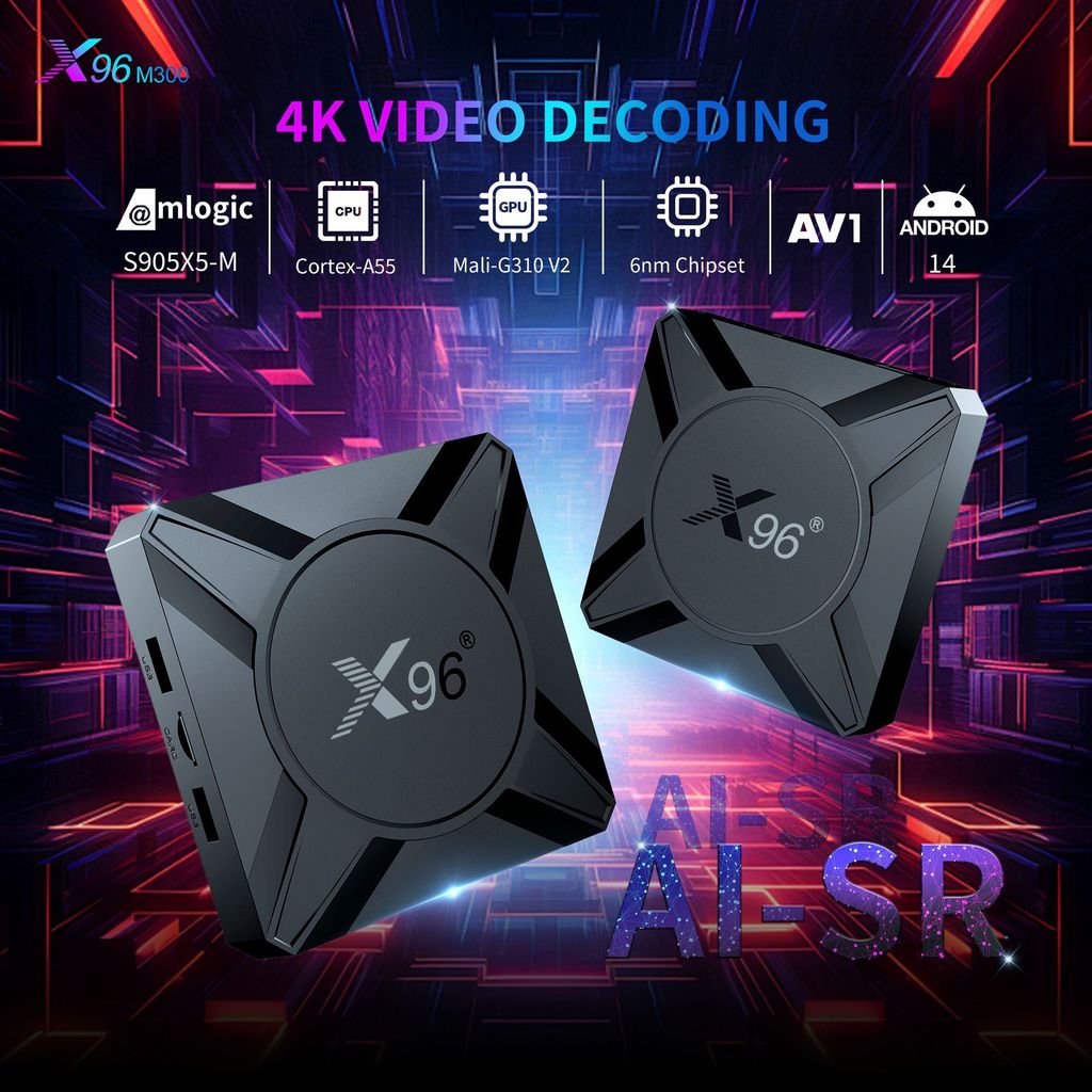X96M300 Gigabit Network Player S905X5M การค้าต่างประเทศ tv box Cross-Border tv Top box Android 14