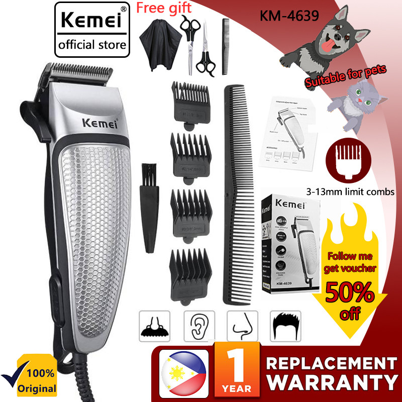 เครื่องตัดผมไฟฟ้า Kemei ตัดผมมืออาชีพสำหรับเครื่องมือตัดผมสัตว์เลี้ยง เครื่องโกนผม เครื่องตัดผม KM-4