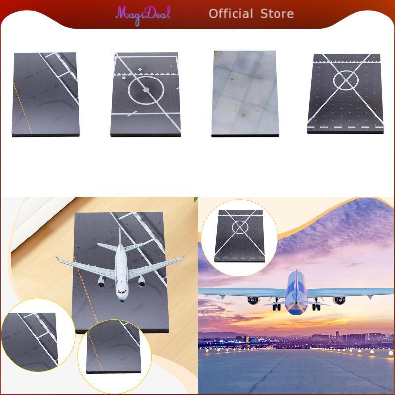 MagiDeal 1/72 Fighter Airport Runway Model, อุปกรณ์เสริมผ้ากันเปื้อนจอดรถเครื่องบิน, แบบพกพา,
