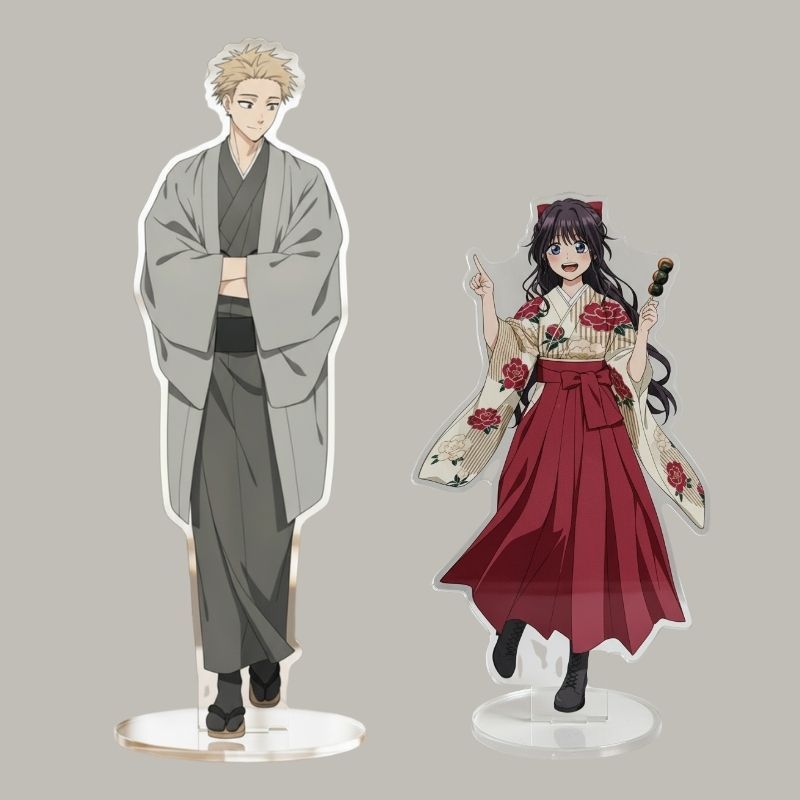 Kaoruko Waguri ขาตั้งอะคริลิค Rintaro Tsumugi อะนิเมะดอกไม้หอม Blooms พร้อม Dignity โต๊ะตกแต่งเครื่อ