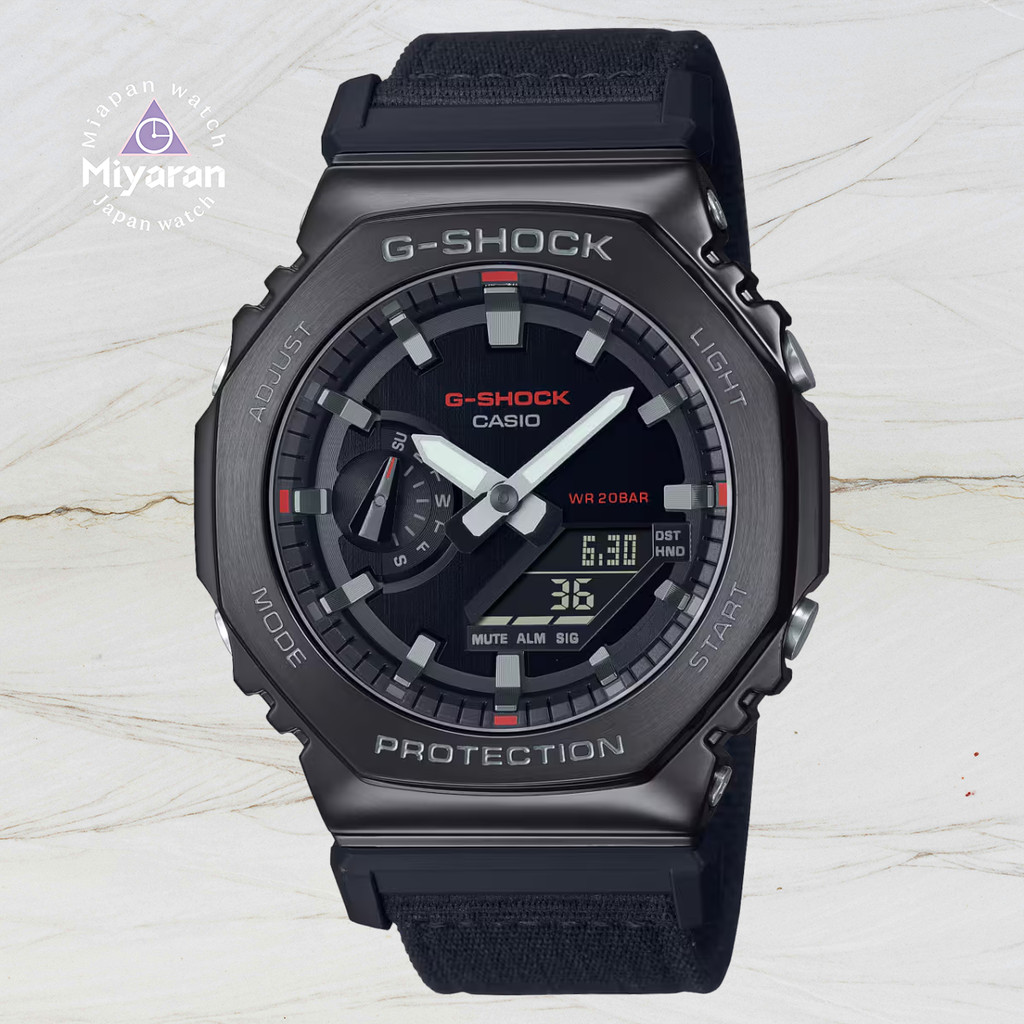 Casio GSHock GM-2100CB-1AJF GM-2100CB-1A นาฬิกาแสดงเวลาโลก ตัวเรือน/ขอบเรซิน/สแตนเลสสตีล สายไขว้ กระ