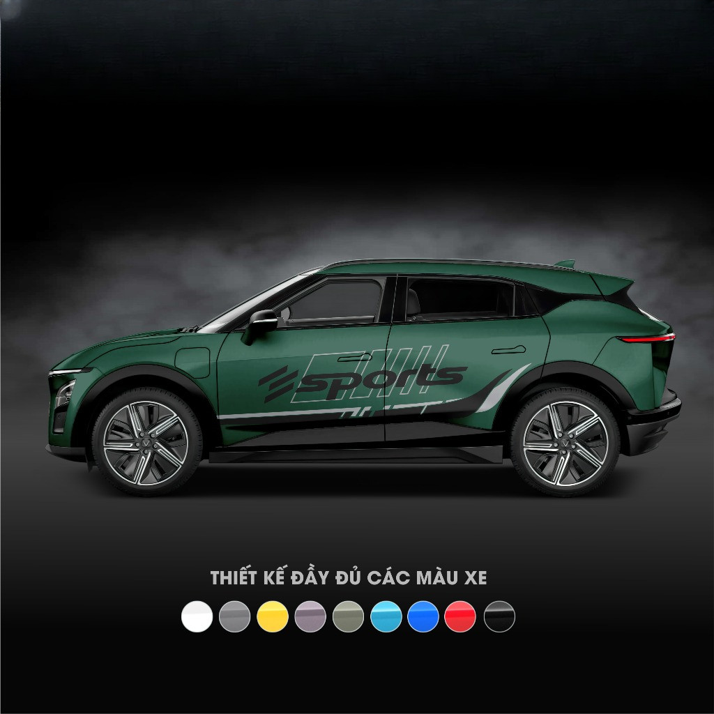 VinFast VF7 Sport Car Sticker – รูปลอกซี่โครงตัด CNC คุณภาพสูง