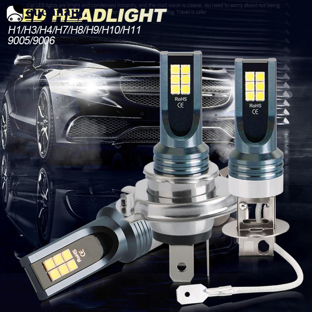 QHENNA 12V 6000K รถ LED ไฟหน้าหมอกหลอดไฟ H4 H7 H11 H8 H9 H1 H3 LED 9005 9006 Hb3 Hb4 อัตโนมัติขับรถว