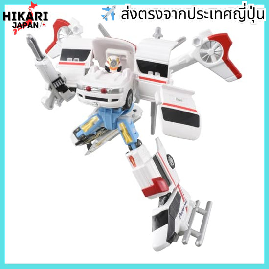 TAKARA TOMY Tomica Job Braver TJBDX Unite Medi Braver Ambulance & Doctor Helicopter Combination Set 