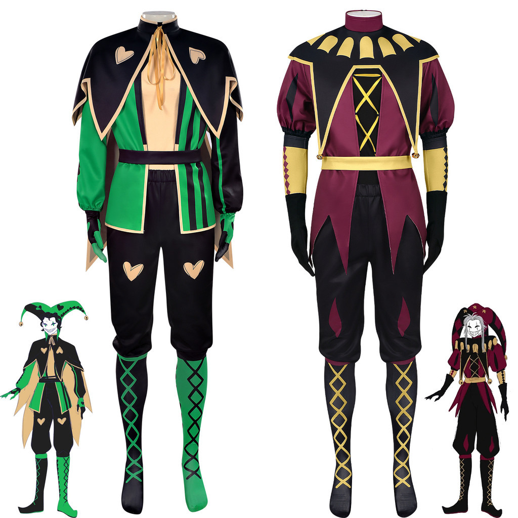 Freak Circus Pierrot COS Joker Halloween Anime Mask Set พร้อมตั๋วฟรี
