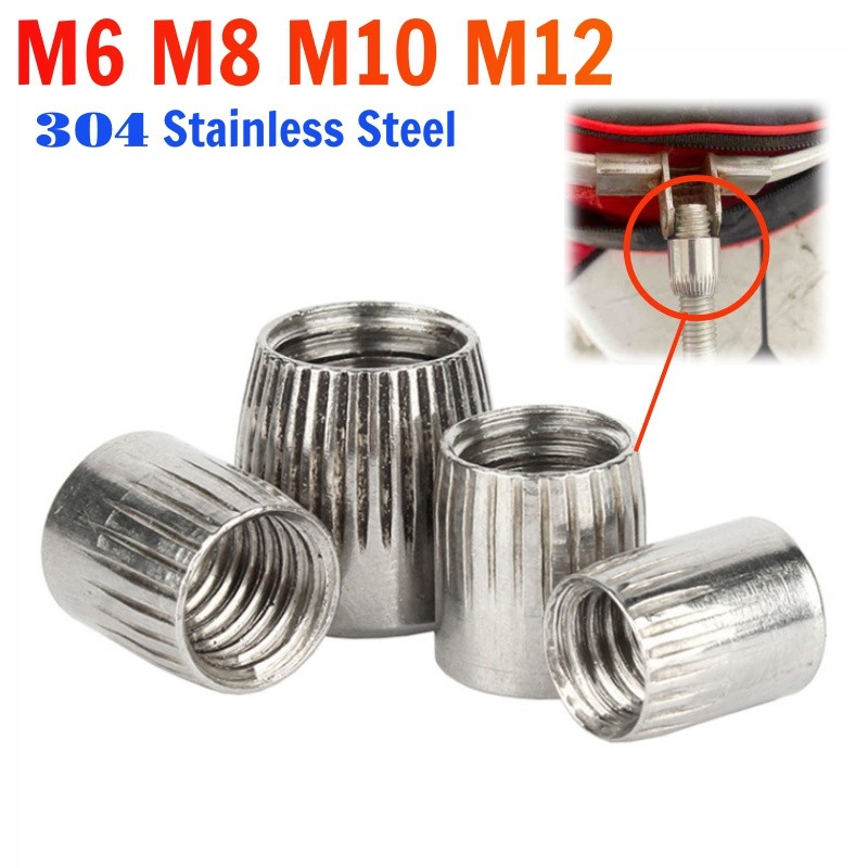 304 Stainless Steel Conical Nut Expansion Knurling Screw Cap M6 M8 M10 M12