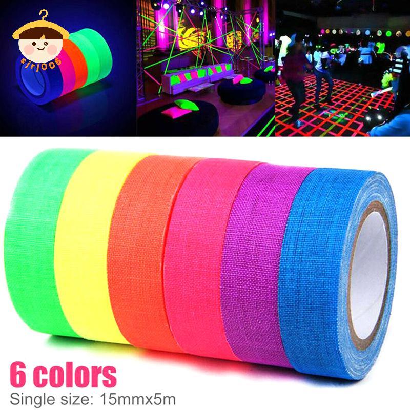 〔8C05〕 UV Reactive Tape light Fluorescent Tape Glow in The Dark Neon Gaffer〕8C