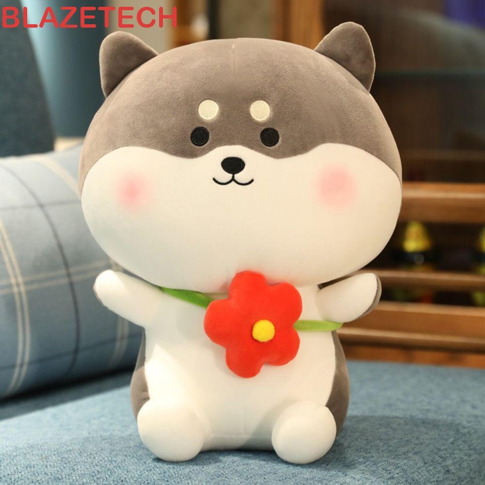 BLAZETECH Husky Dog Plush ของเล่นเด็กเด็กตุ๊กตาตุ๊กตาจําลอง Husky Appease ของเล่น Plushie ปัจจุบันขอ