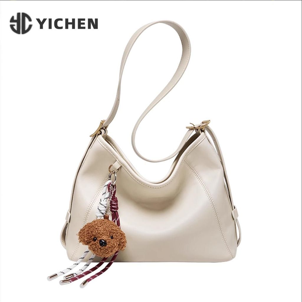 YICHEN กระเป๋าถือหนังนุ่มแบบ tote ความจุมาก มีสายสะพาย สไตล์メッセンジャー