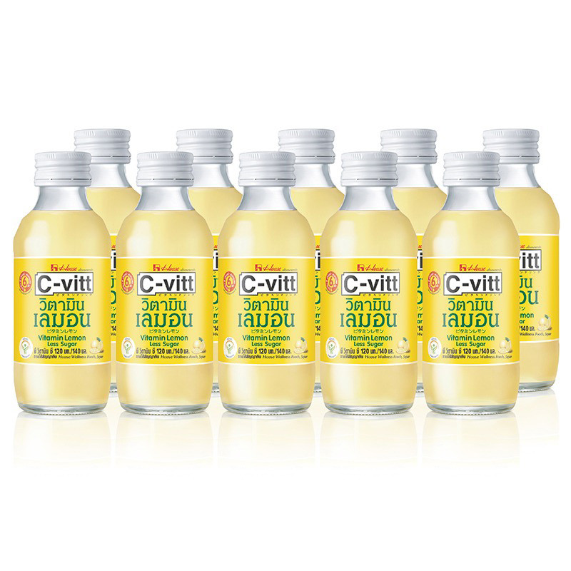 ซีวิทเครื่องดื่มวิตามินเลมอน 140มล. แพค 10 C Vitt Vitamin Lemon 140ml. Pack 10 [หมายเลขบาร์โค้ด 8851123237017]