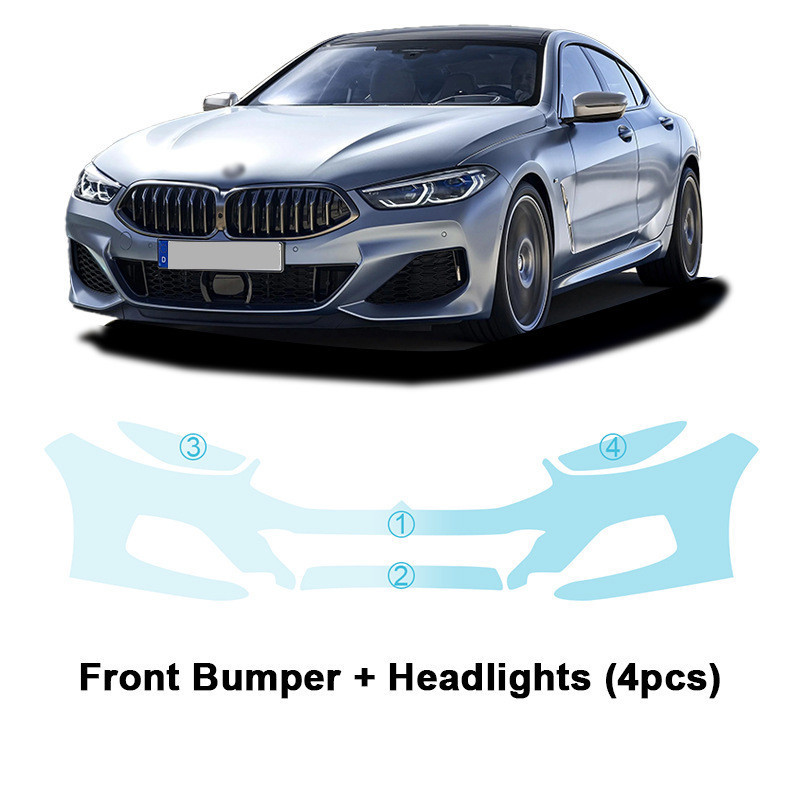 พิเศษสําหรับ BMW/M850i M840i 8 Series TPU พื้นผิวสีที่มองไม่เห็น Anti-Scratch Brightening ฟิล์มป้องก