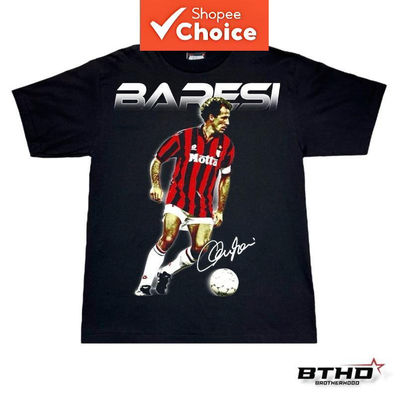 BTHD: FRANCO BARESI เสื้อยืดทรงโอเวอร์ไซส์คอฟิต  เสื้อ ผ้า