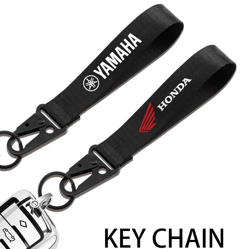 รถจักรยานยนต์ทนทานสายคล้องคอพวงกุญแจรถ Motocross Webbing Key Chain พวงกุญแจป้ายพวงกุญแจ Honda Yamaha