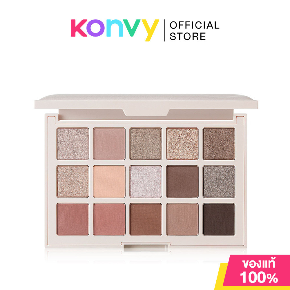 SUPERMOM Naked Glow Eyeshadow Palette 22.5g พาเลทอายแชโดว์ 15 เฉดสี ซุปเปอร์มัม เนื้อสัมผัสละเอียด เกลี่ยง่าย ติดทนน...