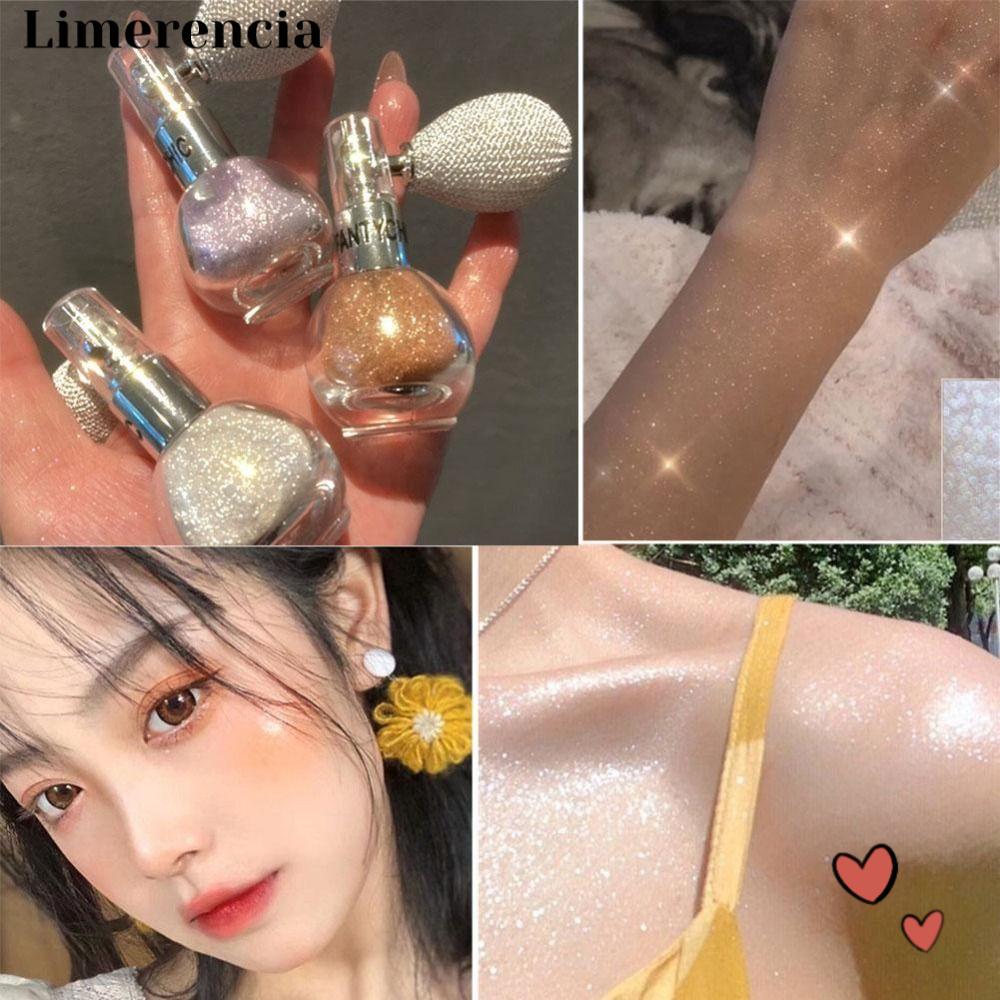 LIMERENCIA Diamond High Gloss Glitter Spray Fine Shimmer Air Bag Shiny Powder Brightening Fragrance-