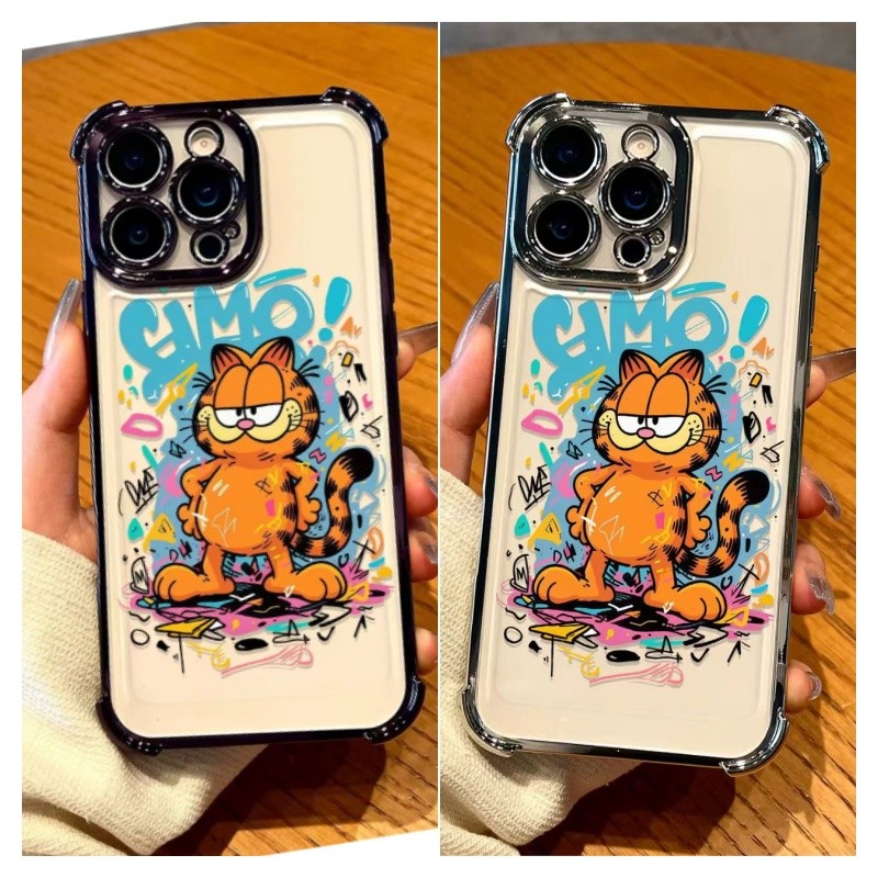 น่ารัก Garfield Show สําหรับ OPPO Reno 7Z 7 6 5 Pro 5G FIND X7 ULTRA Realme 9 Pro Plus C15 C2 C20 C2