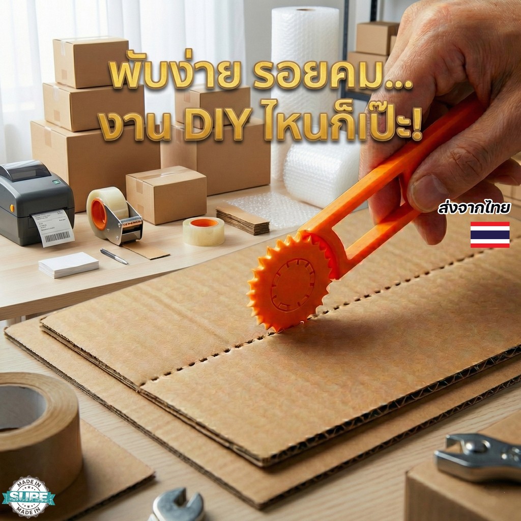 อุปกรณ์ทำรอยพับกล่องกระดาษลูกฟูก เครื่องช่วยพับกล่อง DIY แข็งแรง ทนทาน เหมาะกับงานประดิษฐ์
