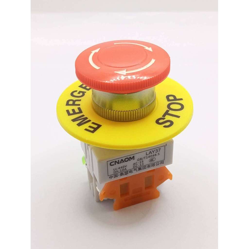New คุ้ม สวิตช์ปุ่มหยุดฉุกเฉิน (Emergency Stop Button Switch) ทั้งชุด ร้านในไทย