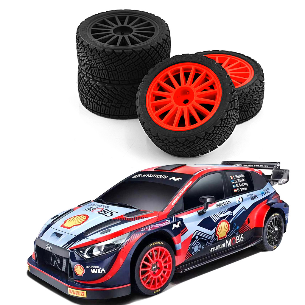 4PCS 67 มม.1/10 RC Racing รถยาง Rally บนแผนที่ Tyre ล้อพลาสติก 12 มม.Hex สําหรับ Tamiya TT01 TT02 XV