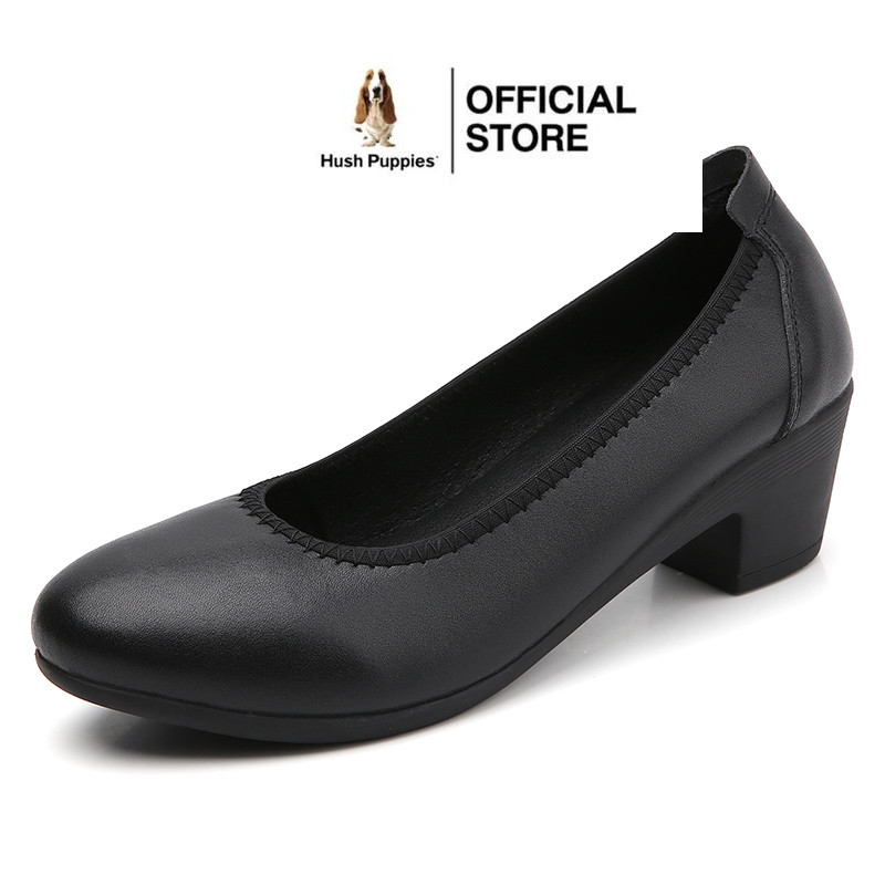 Hush Puppies_Women's Shoes Model Aria Hp 8Wdfb9741 Black - Black Genuine Leather Shoes Formal Shoes 