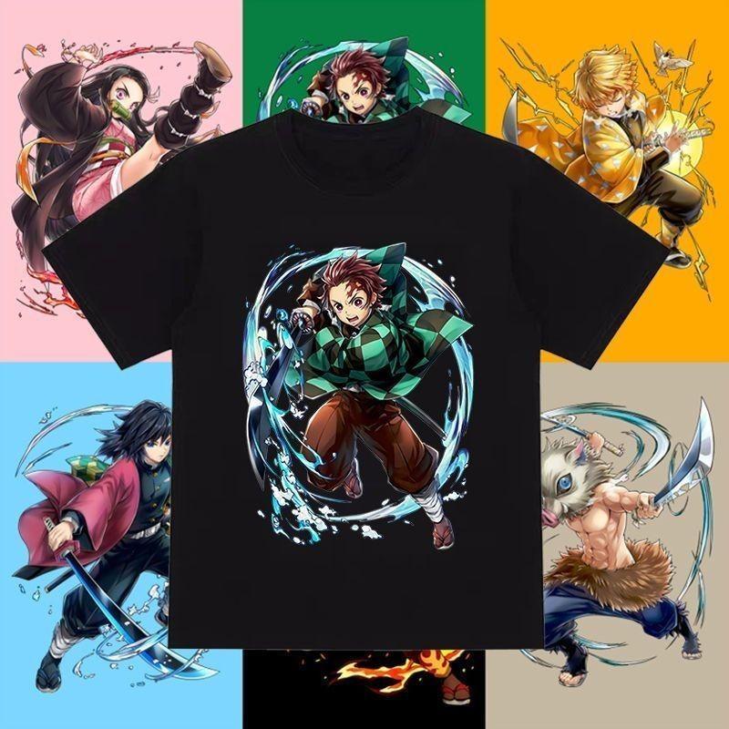 [COD] เสื้อยืดเด็ก พิมพ์ลายการ์ตูนอนิเมะ Demon Slayer กราฟิกตลก พิมพ์พรีเมี่ยม ส่งจากไทย  Tiny World 100-150cm+New เสื้อ