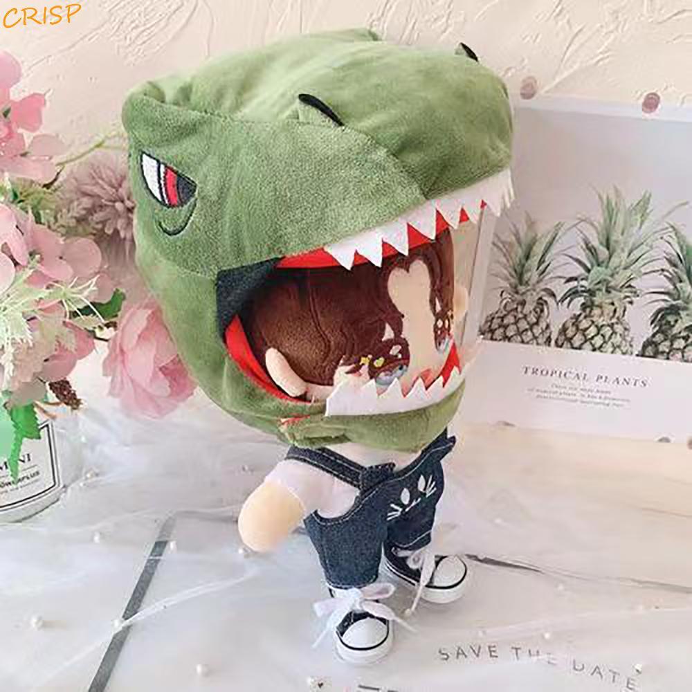 CRISP หมวกไดโนเสาร์, ตุ๊กตาผ้าฝ้าย PP หมวกไดโนเสาร์ตุ๊กตาสีเขียว, Creative Warm การ์ตูน Plush Shark หมวกของขวัญวันเกิด