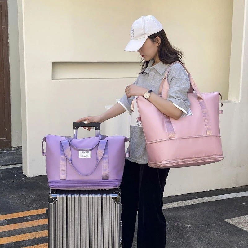 กระเป๋าเดินทางพับได้สำหรับผู้หญิง ความจุขนาดใหญ่ พกพาสะดวก น้ำหนักเบา กระเป๋าสำหรับเตรียมคลอด กระเป๋าเก็บของ เดินทางระยะ