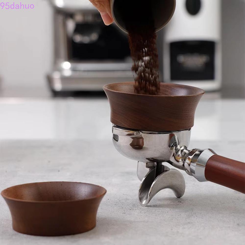 DAHUO Coffee Dosing Ring, ไม้แม่เหล็ก Portafilter Coffee Catcher แหวน, ทนทานป้องกันบินผง 51/53/58 มม.แหวนผงกาแฟ Espresso