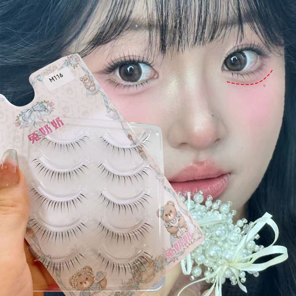【Fast Delivery】5 คู่เครื่องมือความงาม Wispy Cross มังงะขนตาล่างธรรมชาติแต่งหน้าทุกวัน Lash Extension