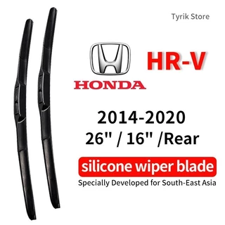 (ด้านหน้า/ด้านหลัง) Honda HRV wiper blade ชุดใบปัดน้ำฝน สำหรับปี 2014-2020 แบบซิลิโคน ใบปัดน้ำฝนแบบโค้ง (banana type) กระจกหลังและกระจกหน้ารถ