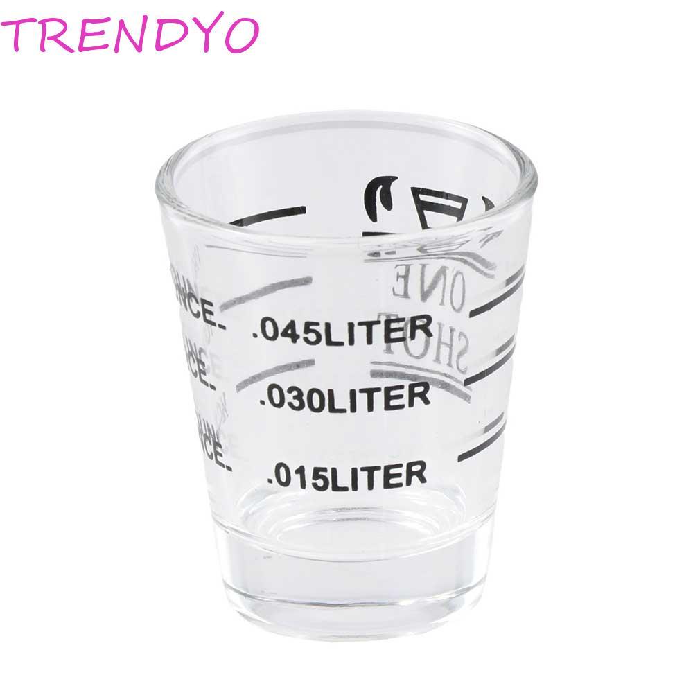 TRENDYO Jigger 1.5oz/45ml อุปกรณ์บาร์ทนความร้อนสําหรับงานหนัก แก้วช็อต