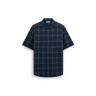 AIIZ (เอ ทู แซด) - AIIZ เสื้อเชิ้ตผู้ชายแขนสั้นลายตาราง AIIZ Men's Check Short Sleeve Shirt