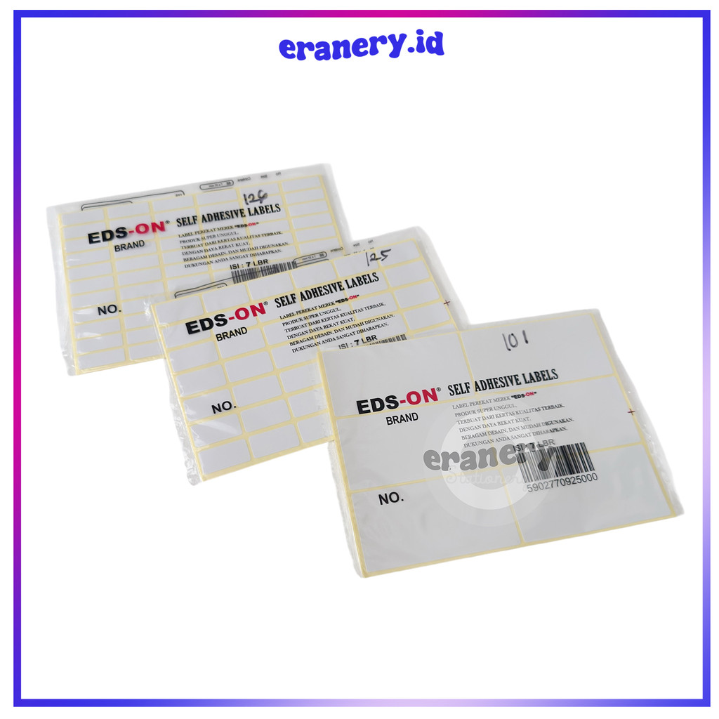 EDS-ON WHITE STICKER LABEL / WHITE NAME LABEL / EDS-ON WHITE LABEL STICKER