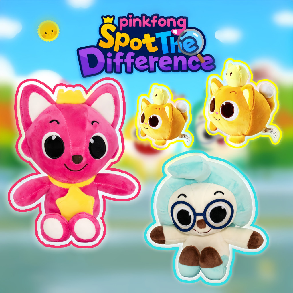 พลัส ตุ๊กตาพิงค์ฟง น่ารัก Pinkfong Hogi Ninimo ของเล่นตุ๊กตาสนุก PIINKFONG HOGI NINIMO Plushie การ์ตูน Fox Cat ตุ๊กตาของเล่นสําหรับเด็ก Baby Comfort หมอนแฟนของขวัญวันเกิด