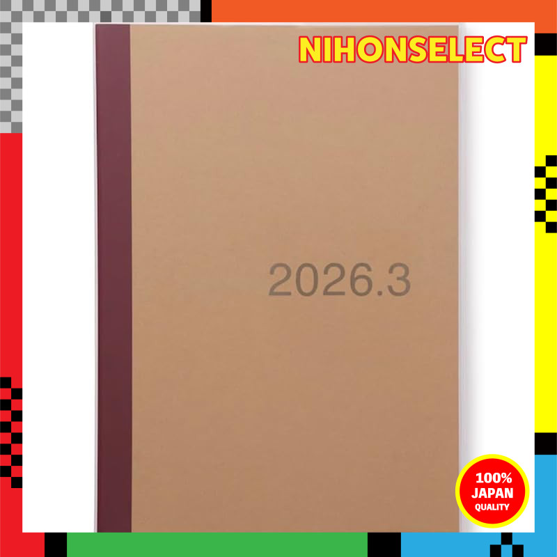 [Starting in March 2026] MUJI Sunday Start Monthly Schedule Book B5 Size Monthly Blocks Planner Simp