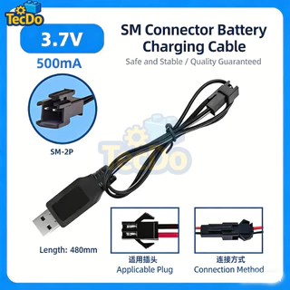 7.4V 3.7V Charger SM-2P SM-4P Reverse Li-ion แบตเตอรี่ไฟฟ้า RC รถเฮลิคอปเตอร์เรือสายชาร์จ USB 45 ซม.