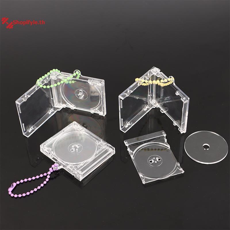 Shopifyle Mini CD อัลบั้มพวงกุญแจ CD Player Keyring Key Holder สําหรับ DIY กระเป๋าเป้สะพายหลังจี้ th