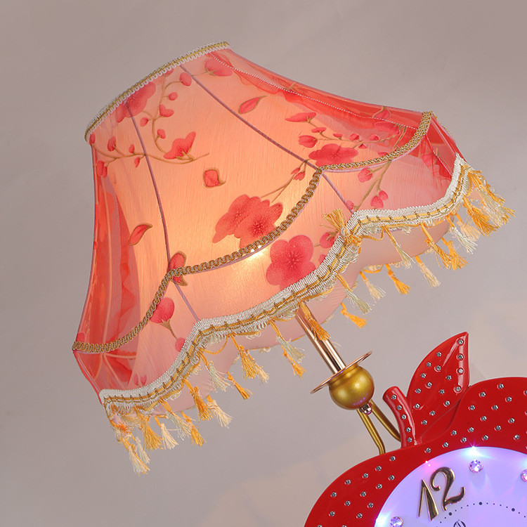 Postmodern living room lamp is stylish led Floor lamp, simple coffee table, fabric floor lamp, clock