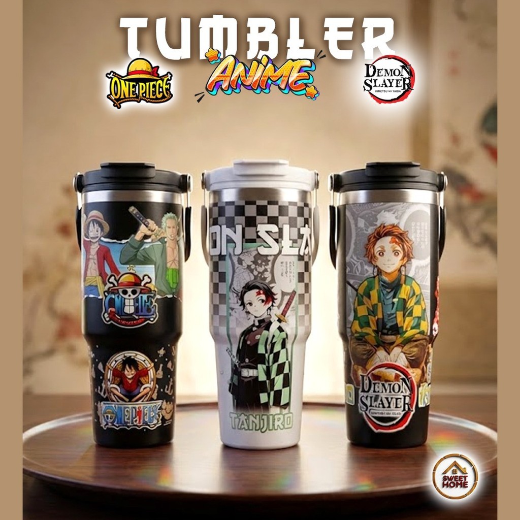 [ใหม่ ART] RK Tumbler ตัวละครอนิเมะ One Piece Tumbler 900ml ทนความร้อนและเย็น Premium