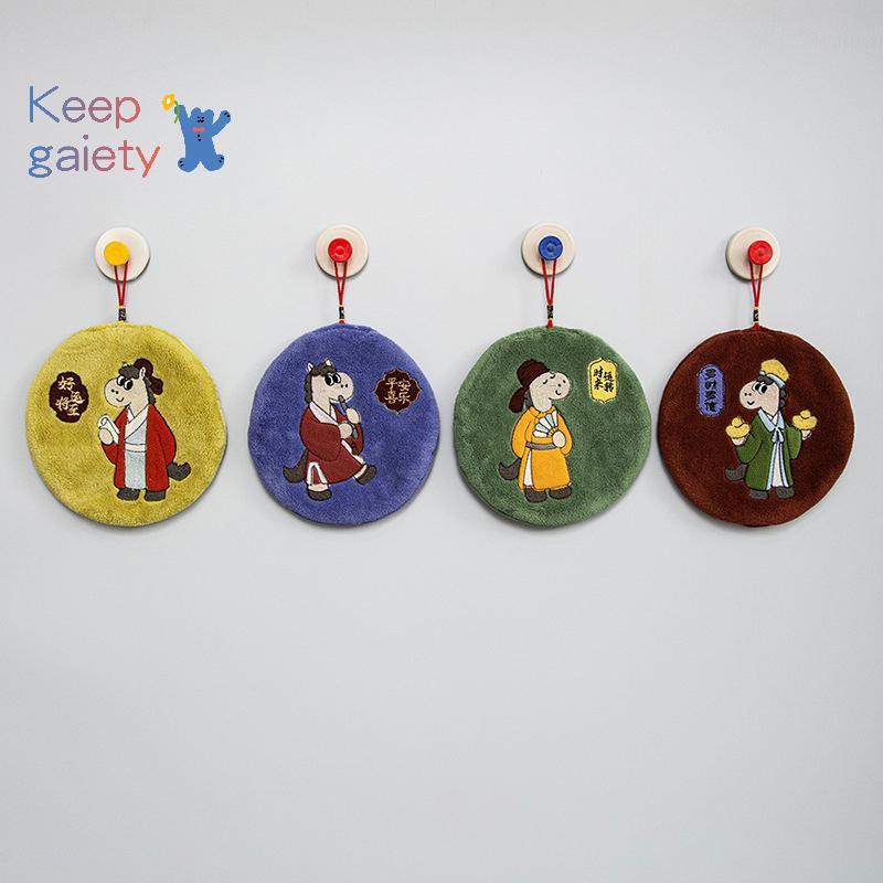 [Kpt-t] ปีใหม่สร้างสรรค์ Luy Pony ขนแกะปะการังผ้าเช็ดมือมาสคอตม้า Thiened ดูดซับห้องครัวห้องน้ําแขวน