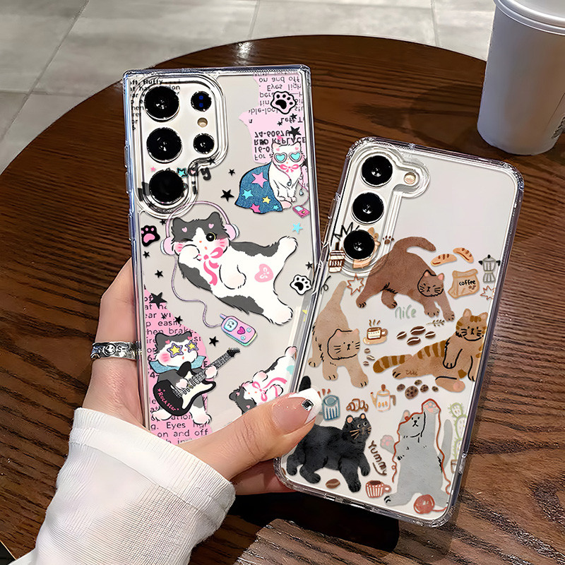 เคส ใส โทรศัพท์มือถือ For Samsung A07 A17 A36 A56 A55 A16 A37 A57 S26 S25 Ultra S24 FE A06 A05S A35 A15 A14 A73 A23 A24