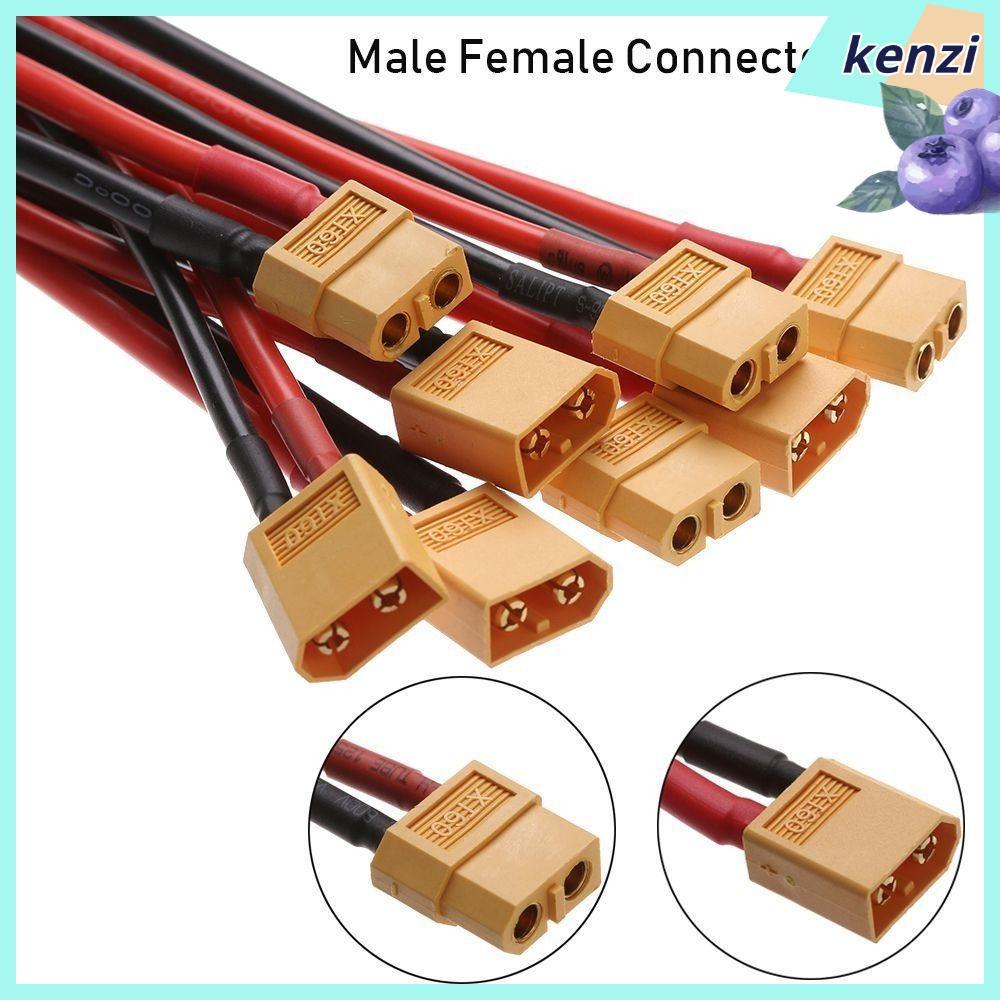 KENZI XT90 Connector, 2 รูปแบบหญิง / ชาย 100 มม. XT90 Connector, พร้อมชิ้นส่วนเครื่องมือลวด 10AWG