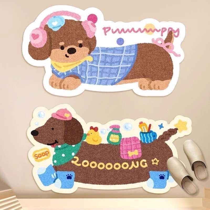 พรม พรมปูพื้น ดัชชุนด์ แผ่นรองห้องน้ำ40*60cm ไดอะตอม ซึมซับน้ำดี แห้งไว กันลื่น ห้องน้ำ สำหรับตกแต่งบ้าน