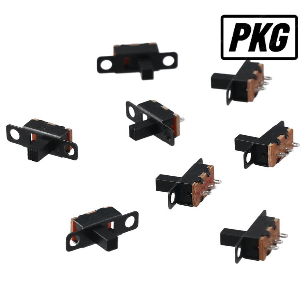 REPKG 8 ชิ้น Micro Mini Toggle Switch, แผง Mount 3 ขา 2 ตําแหน่งสวิตช์สไลด์, 6 มม.DC 50V 0.5A SS12F1